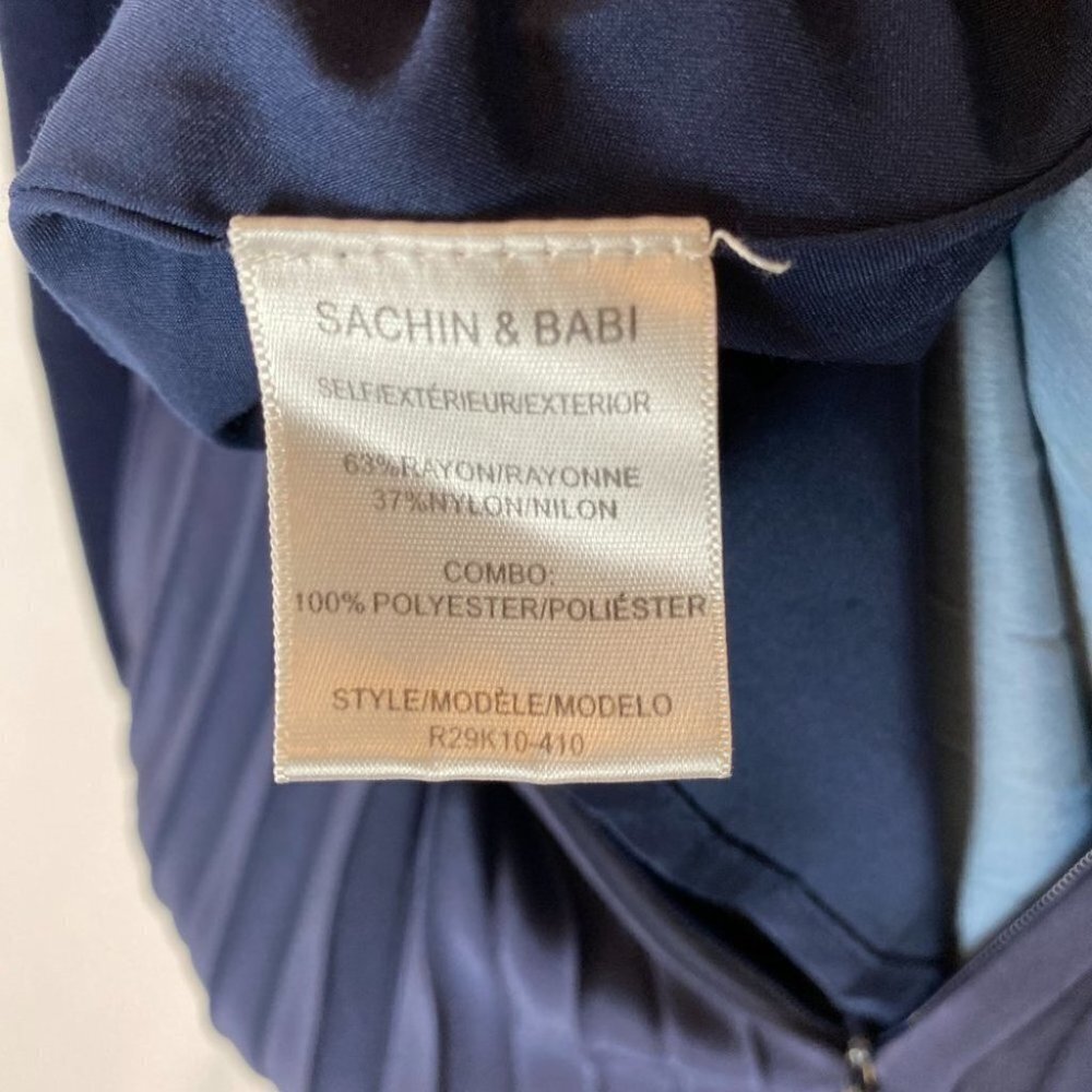 Sachin & Babi Blue Almeria Pleated Knit Midi Dress $495 - Picture 12 of 13
